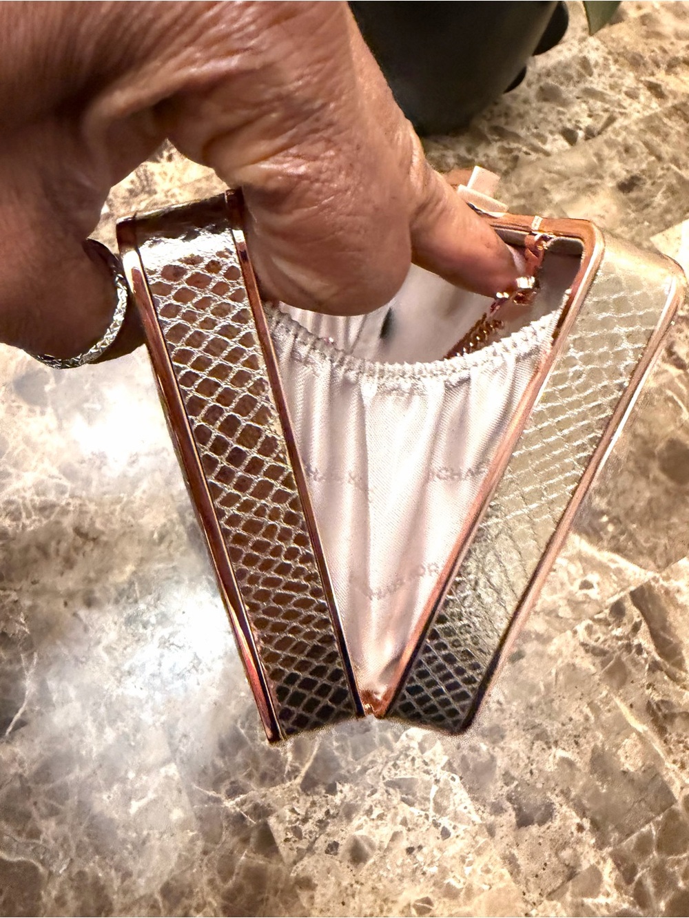 Michael Kors Pearl Medium Box Clutch/Crossbody - Picture 14 of 16